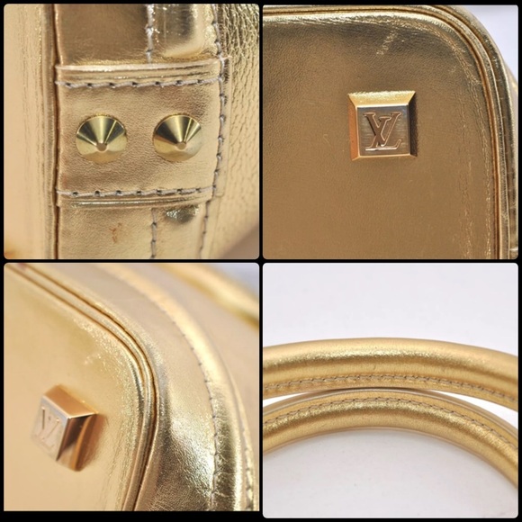 LOUIS VUITTON GOLD LEATHER SUHARI LOCKIT PM HAND BAG/PURSE/TOTE | RARE!! 💛💛 - Picture 14 of 16